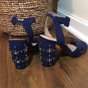 Royal Blue Who What Wear Heels w/ Embellishments💎